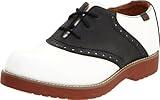 SCHOOL ISSUE boys Saddle Oxford, White/Black, 1.5 Little Kid US