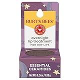Burt's Bees Original Overnight Intensive Lip Treatment, Moisturizing, Restorative, Reduces Fine Lines, Vitamin E, Ceramides Oils, Natural Origin Lip Care, 0.25 Oz.