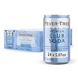 Fever-Tree Club Soda - Premium Quality Mixer - Refreshing Beverage for Cocktails & Mocktails. Naturally Sourced Ingredients, No Artificial Sweeteners or Colors - 5.1 Fl Oz - Pack of 24