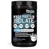 Whey Isolate Protein Powder, Unflavored Protein Powder, Whey Protein Powder for Muscle Growth & Recovery, 26g of Protein, 5.5g BCAAs, Gluten Free & No Sugars, 16 Servings, 1.10 Pound (500 g)