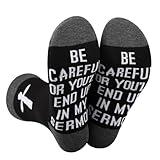 BDPWSS BDPWS Pastor Gift Be Careful Or You'll End Up In My Sermon Socks Jesus Pastor Gift Preacher Minister Gift Religious Christian (US, Alpha, One Size, Regular, Regular, Careful Sermon)