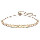 Swarovski Imber Emily Bracelet, Round Pink Crystals on Rose Gold-Tone Finished Band, Part of the Imber Emily Collection
