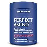 BodyHealth PerfectAmino Powder - BCAA and EAA Powder for Pre and Post Workout - Amino Acid Energy Drink for Men and Women to Support Lean Muscle and Recovery - Strawberry - 120 Servings