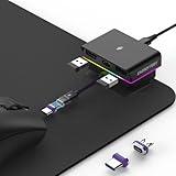 for G Pro X Superlight 2 Gaming Mouse Fast Charging Dock for Razer Viper V3 Pro (2024), PRO X Superlight 2 Lightspeed and Universal USB C Mouse Magnetic Desktop Charger RGB Gaming Room/Man Cave