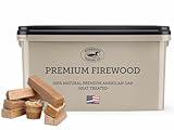 Superior Trading Oak Mini Fire Wood w/Fire Starter Pods, Winter Fireplace Starter, Wood Stove, USDA Cert 4-5” Kiln Dried Firewood, USA Made, 10-11 lbs in Plastic Storage Box