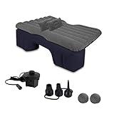 Zento Deals Truck and Car Air Mattress Backseat Bed - Premium Quality Portable Car Inflatable Mattress with 2 Pillows Universal fit (1 Pack)