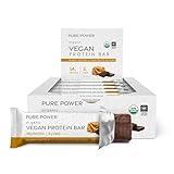 Dr. Mercola Pure Power Peanut Butter Protein Bars, 12 Servings, non GMO, Soy Free, Gluten Free, Vegan Protein Bars