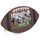 clothmile Football Picture Frame 4x6 Sport Themed Wooden Photo Frame Football Balls Photo Frame Horizontally Vertically Used for Wall Decor Hanging or Tabletop Display