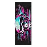 GUIJI Trend Skull Portable Yoga Towel Microfiber Yoga Sweat Towel Absorbent Non Slip Yoga Mat Towel for Hot Yoga, Pilates Workout Fitness