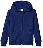 Amazon Essentials Hoodies - Boys' Navy Blue Zip-Up Sweatshirt, Medium, Fleece