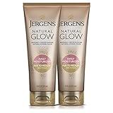 Jergens Natural Glow Self Tanner Body Lotion, Sunless Tanning, Fair to Medium Skin Tone, Daily Moisturizer with Coconut Oil, Vitamin E and Antioxidants, 7.5 Oz, Pack of 2