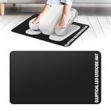 Under Desk Elliptical Mat - Non-Slip Exercise Equipment for Peloton Bike, Small Exercise Mat for Desk Workout Equipment