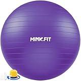 MINK.FIT 22-Inch Anti-Burst Exercise Ball for Pilates, Extra Thick Birthing Ball for Pregnancy, Fitness, Gym, and Yoga Ball for Core Workouts, Balance, Stability and Physical Therapy (Purple, M)