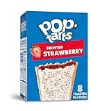 Pop-Tarts Toaster Pastries, Breakfast Foods, Kids Snacks, Frosted Strawberry, 13.5oz Box (8 Pop-Tarts)