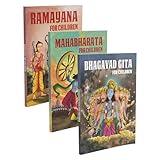 Indian Mythology Stories - Set of 3 Books for Kids -Ramayana, Shrimad Bhagavad Gita , Mahabharata