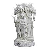 Veronese Design 10.5" Tall Danu Irish Triple Goddess of The Tuatha De Danann Resin Statue White Finish Statue