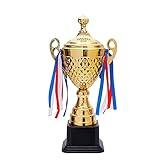 Juvale Large Gold Trophy Cup for Sports Championships, Tournaments, Award Competitions, Spelling Bee (15.2 x7.5 x 4.75 in) - Trophy Award