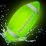 Hiboom Glow in The Dark Football, 9.25 Inches Light up Waterproof Football, Swimming Pool Diving Toys for Under Water Game, Outdoor Footballs for Beach Games and Water Sports Pool Part (Green)
