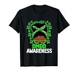 DMDD Awareness Afro Messy Bun T-Shirt