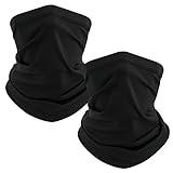 TICONN Neck Gaiter Face Cover Scarf, Breathable Sun & Wind-proof for Skiing Fishing Hiking Cycling (Quick Dry, Black)