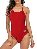 Century Star One Piece Bathing Suit for Women Bathing Suits for Teens Womens one Piece Swimsuits Juniors Swimsuits for Teen Girls 03 Red 2-4