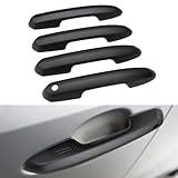 DLOVEG Upgraded Snap-on Door Handle Cover Compatible for 2019-2024 2025 Toyota Rav4 Accessories for Highlander 2020-2024 2025 No Adhesive Black Handle Protectors (Matte Black)