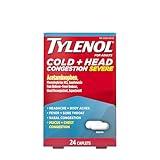 Tylenol Cold + Head Congestion Severe Medicine Caplets for Fever, Pain, and Congestion, Acetaminophen Pain Reliever, Fever Reducer, 24 Count