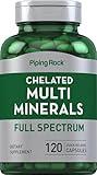 Piping Rock Mega Multi Mineral Chelated Supplement | 120 Capsules | for Men and Women | Iron Free | Non-GMO, Gluten Free