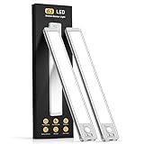 Under Cabinet Lighting, 14.7" Rechargeable Motion Sensor Light Indoor, 2 Pack Magnetic Dimmable Closet Lights, Wireless Under Counter Lights for Kitchen, Stairs,Hallway