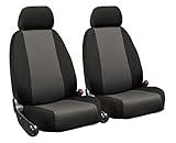 ShearComfort Front Seats Custom Breathable Mesh Seat Covers for Tesla Model S (2012-2020) in Black w/Gray for High Back Buckets (Does not Fit Next Gen Sport Seats)