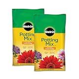 Miracle-Gro Potting Mix, For Container Plants, Flowers, Vegetables, Shrubs, Annuals, Perennials, Feeds up to 6 Months, 8 qt., 2-Pack