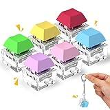 Keyboard Fidget Toys, Keychain Keyboard Decompression Toys Mechanical Key Button Stress Relief Gifts for Adult and Kids,Finger Clicker Toys,ADHD Toy,Cool Fidgets(6PCS)