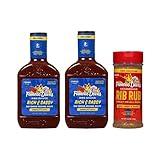 Famous Dave's Seasoning Variety Bundle - 2 pck Rich & Sassy BBQ Sauce & 1 pck Rib Rub Seasoning (45.5 oz.)
