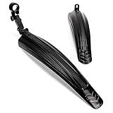 Bike Fender Set,Adjustable Road Mountain Bike Bicycle Cycling Tire Front/Rear Mud Guards Mudguard Fenders Set (Black-1)