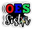 Chilli Purple OES Order of The Eastern Star - Sistar, Sisterhood Gift Decorations - 4x3 Vinyl Stickers, Laptop Decal, Water Bottle Sticker (Set of 3)