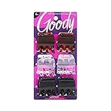 Goody Classic Claw Hair Clips - 6-Count, Clear, Brown and Black - 1/2 Claw Will Gently Keep Hair Secured In Place with a Long Lasting Hold, color may vary