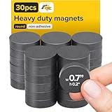 X-bet MAGNET Heavy Duty Magnets for Crafts - Ultra Strong Round Magnets for DIY, Home Space Organization & Decoration - Perfect Size for Whiteboard & Fridge (30 pcs, 0.7x0.2)
