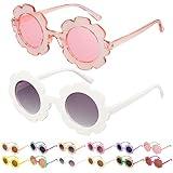 Mdvora 2/4/8/12/24 Pack Round Flower Sunglasses Set, Outdoor Kids Sunglasses Kit, 12 Color Options (Set A, 2pcs)