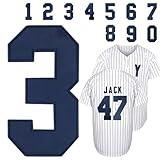 Baseball Jersey with Iron On Numbers & Letters Patch Set,Multi Size Baseball Jersey DIY Set, Iron On Letters for Clothing,DIY Jersey for Fans (7)