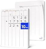 SCRIBBLEDO Division & Place Value Math Practice 9”x12” Small White Board Dry Erase Sheets Math Manipulatives 3rd Grade Long Division Math Supplies Teacher Students Classroom Pack of 10 Sheets
