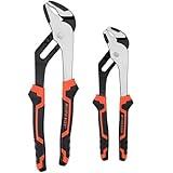 HORUSDY 2-Pliers Groove Joint pliers Set, 8 & 10-Inch Adjustable Water Pump Pliers