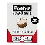 Exploding Kittens Poetry for Neanderthals Grab & Game 2+ Players - Ages 7+ - 10 Minutes to Play - Travel Sized Word Guessing Game - Party Game, Family Game Night, Kid and Adult Card Game