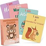 Set of 52 Kids Affirmation Flash Cards Motivational Phrase Meditation Gifts Positive Daily Affirmation Cards for Self Esteem Mindfulness Empowering and Award Focus Relaxation, 2.5 x 3.5 Inch