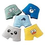 Core Pretty Toddler Boxer Briefs Cotton Boys Underwear Kids Underpants Size 3-12Years (Pack of 5) (US, Age, 7 Years, 8 Years, Animalface)