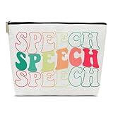 Speech Therapy Gifts Makeup Bag, SLP Gift, Thank You Graduation Gifts for Speech Language Therapist, Appreciation Gift for Speech Language Pathologist, Speech Language Therapist Gift Cosmetic Bag