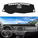 Rilsen Dashboard Cover Mat Custom Fit for 2017-2022 Kia Sportage Dash Cover Nonslip Dash Mat Protector Sunshade No Glare Black