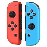 PYMENA Replacement for Switch Controllers,Left and Right Wireless Controller Compatible with Nintendo Switch/OLED/Lite,with 6-Axis Gyro,Wake-up, Vibration,Red