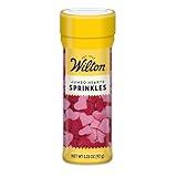 Wilton Jumbo Heart Sprinkles, Heart-Shaped Sprinkles for Valentine's Day Cakes, Cupcakes & Cookies, 3.2 oz, Red and Pink