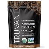 Truvani Vegan Pea Protein Powder | Chocolate | 20g Organic Plant Based Protein | 18 Servings | Keto | Gluten & Dairy Free | Low Carb | No Added Sugar