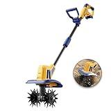 Cordless Tiller Cultivator Compatible with Dewalt 20V Battery(Tool Only), Electric Garden Tiller w/270 RPM, 48 Steel Tines, 8.7" Tilling Width, 6.3" Depth, Portable Rotary Tiller